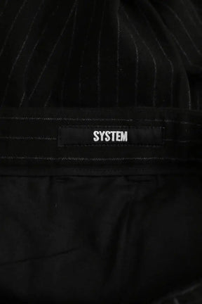Pantalon droit System Noir en Polyester