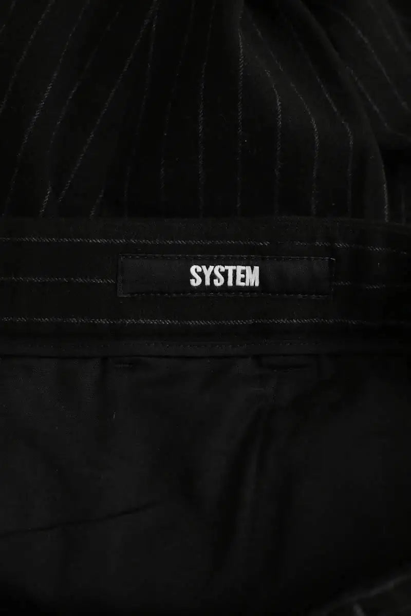 Pantalon droit System Noir en Polyester