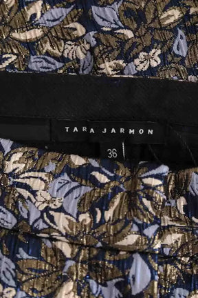 Pantalon droit Tara Jarmon Doré en Synthétique