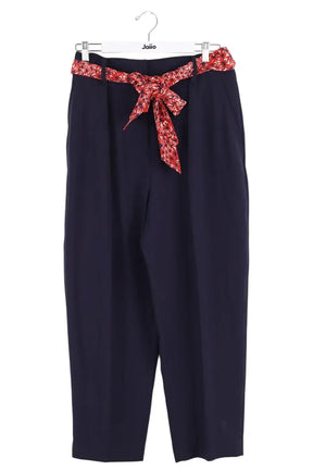 Pantalon droit Tara Jarmon Marine en Synthétique, taille XXL - Seconde Main