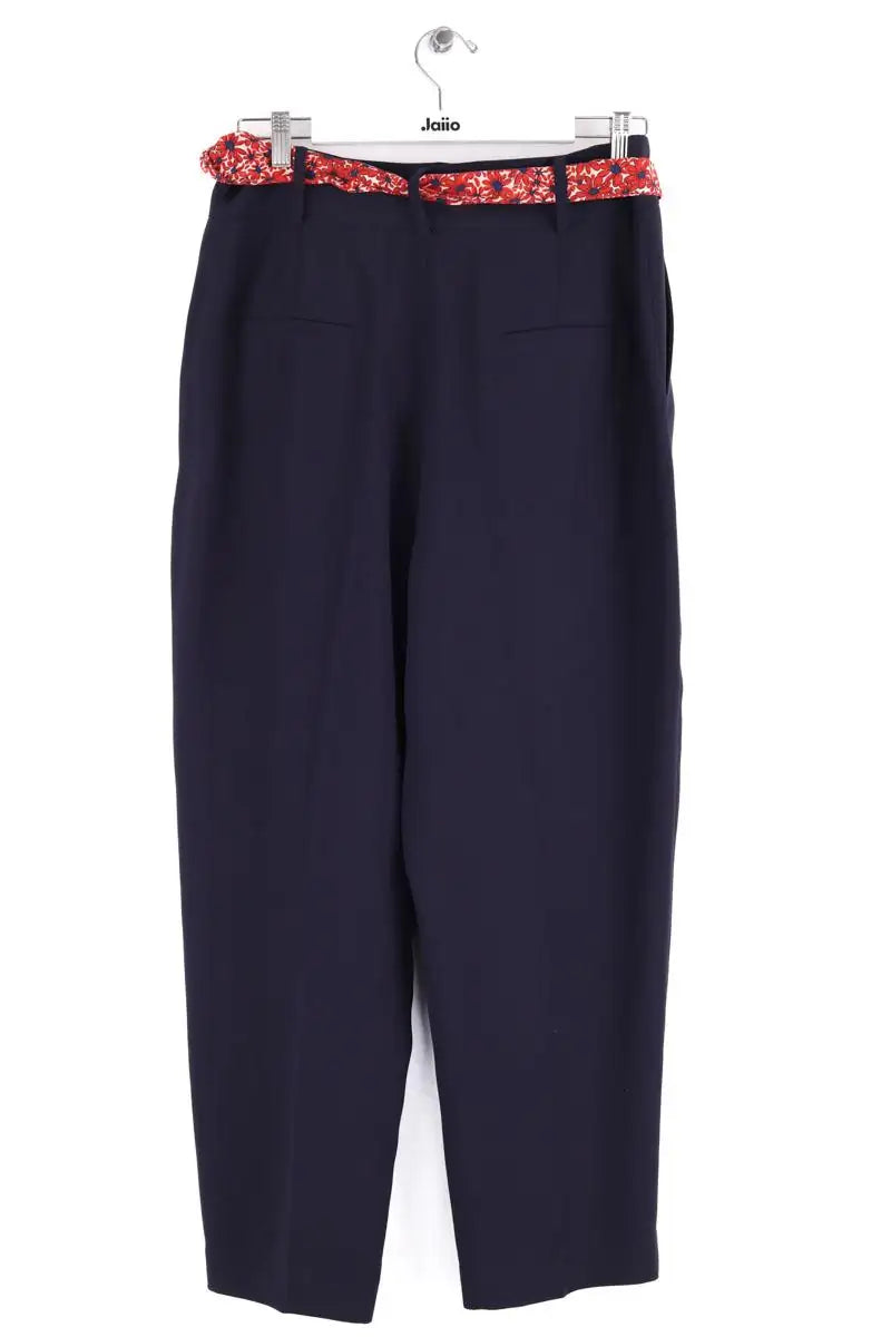 Pantalon droit Tara Jarmon Marine en Synthétique