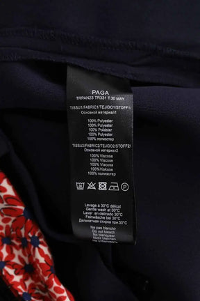 Pantalon droit Tara Jarmon Marine en Synthétique