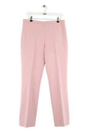 Pantalon droit Tara Jarmon Rose en Synthétique, taille L - Seconde Main