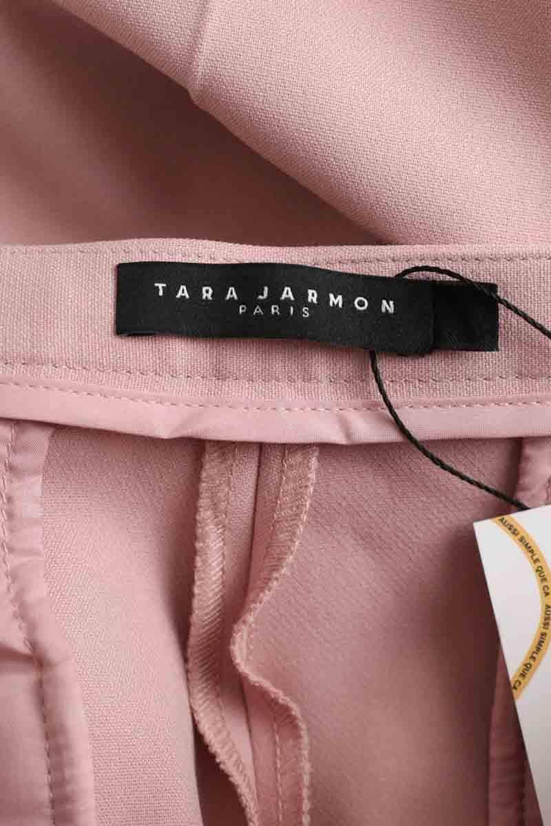 Pantalon droit Tara Jarmon Rose en Synthétique