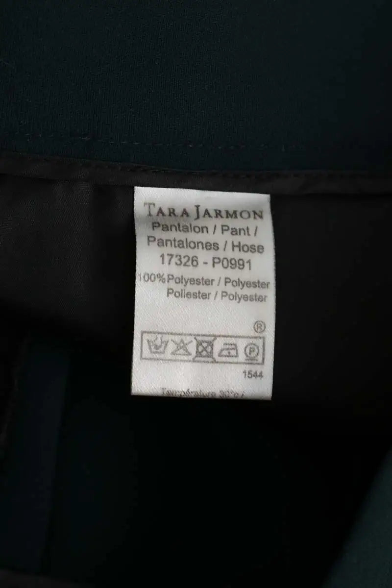 Pantalon droit Tara Jarmon Vert en Synthétique