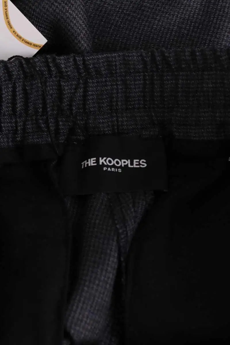 Pantalon droit The Kooples Anthracite en Laine