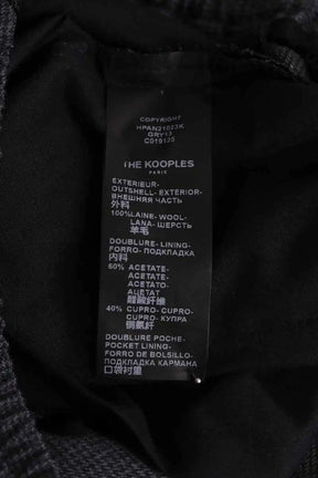 Pantalon droit The Kooples Anthracite en Laine