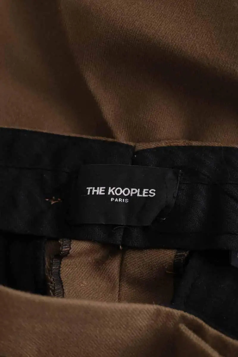 Pantalon droit The Kooples Camel en Synthétique