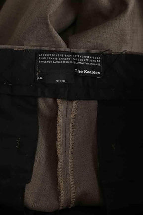 Pantalon droit The Kooples Marron en Laine