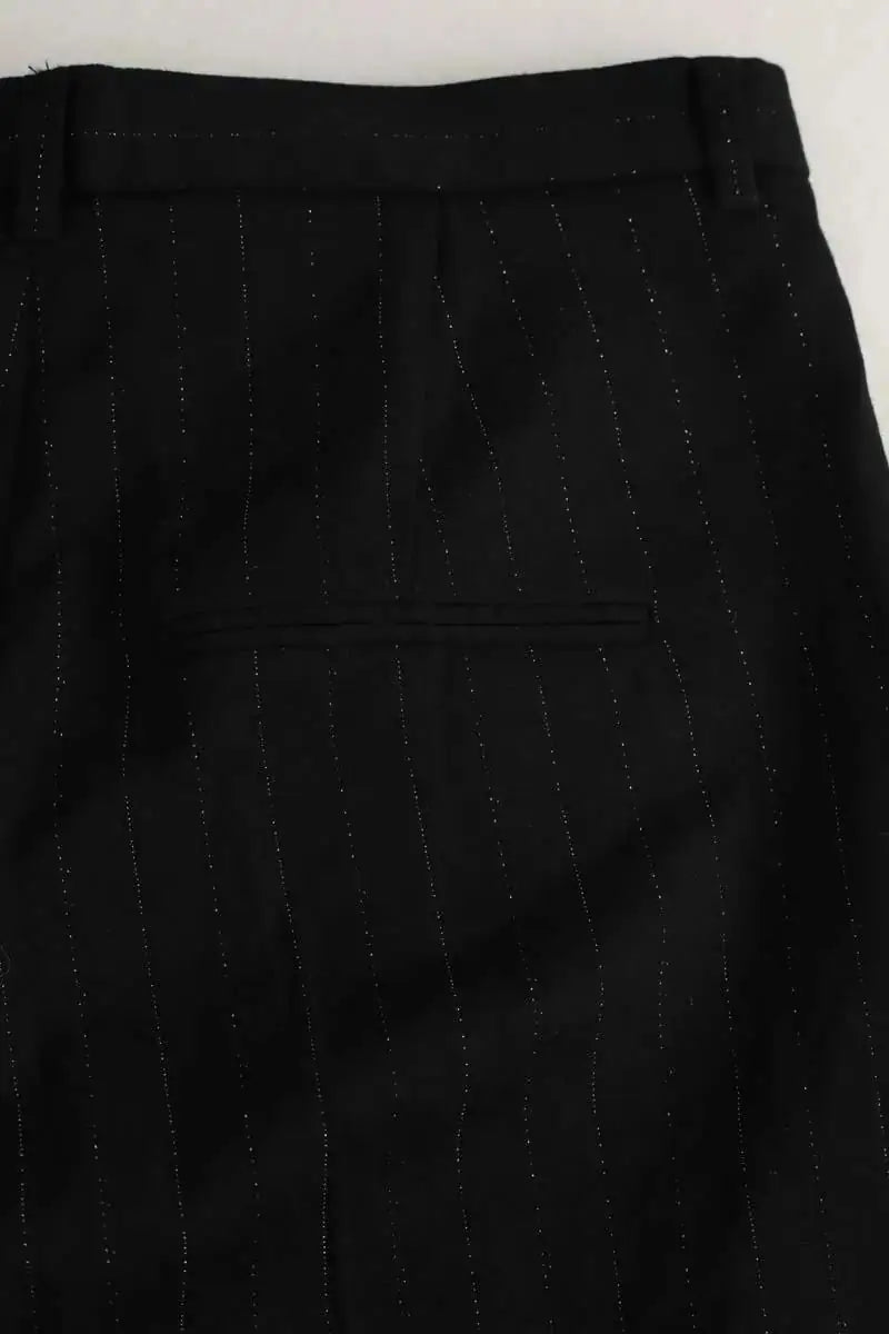 Pantalon droit The Kooples Noir en Coton
