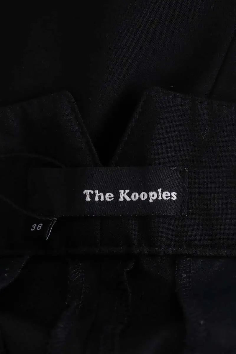 Pantalon droit The Kooples Noir en Laine