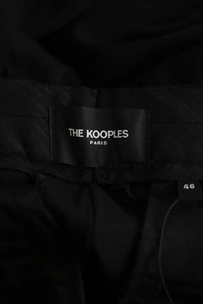 Pantalon droit The Kooples Noir en Laine