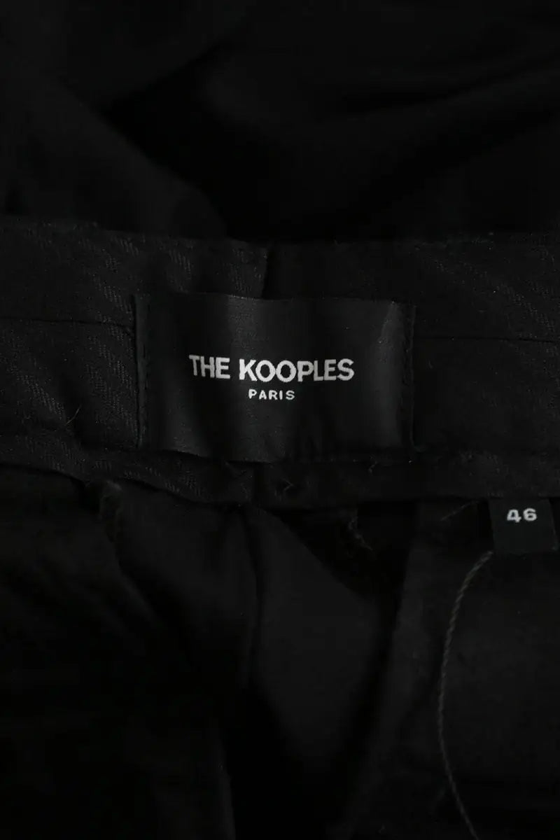 Pantalon droit The Kooples Noir en Laine