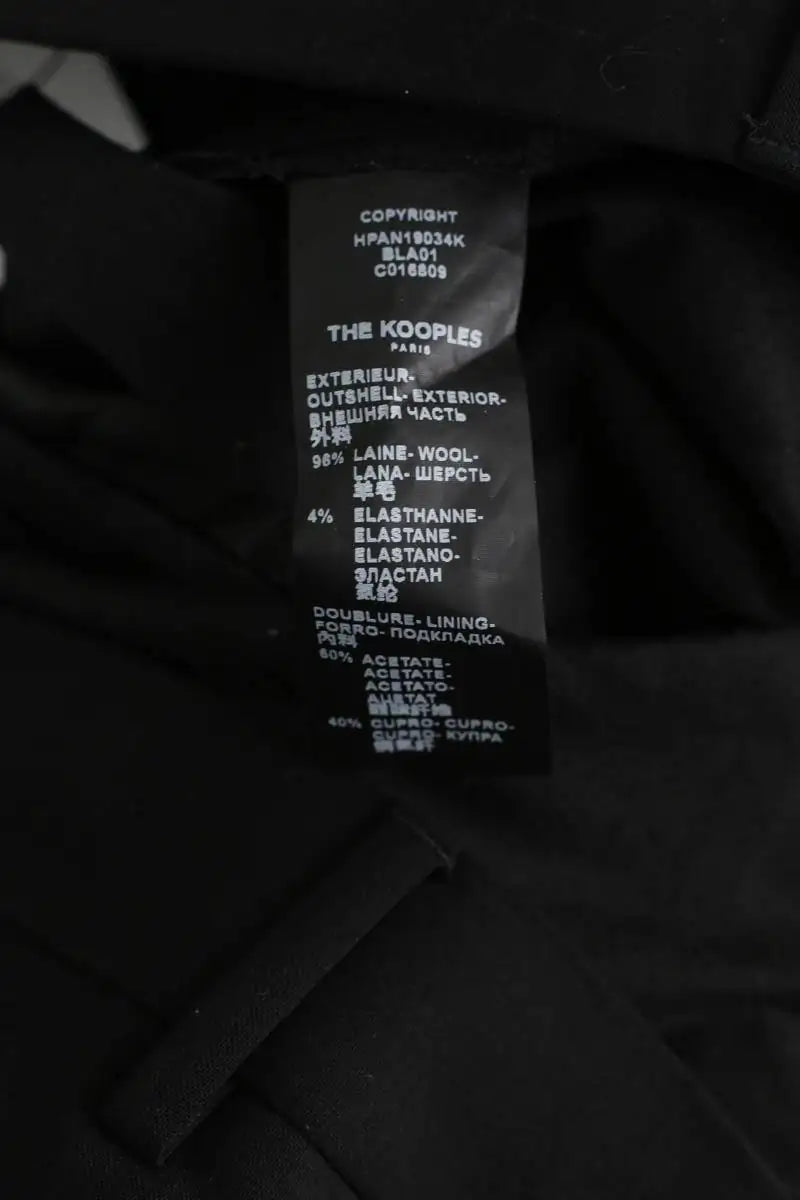 Pantalon droit The Kooples Noir en Laine