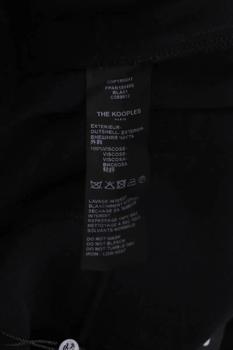 Pantalon droit The Kooples Noir en Viscose