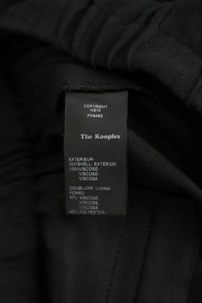 Pantalon droit The Kooples Noir en Viscose