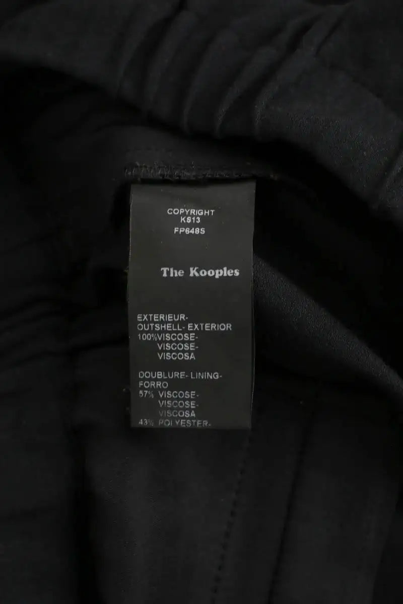 Pantalon droit The Kooples Noir en Viscose