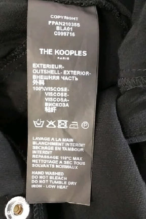 Pantalon droit The Kooples Noir en Viscose