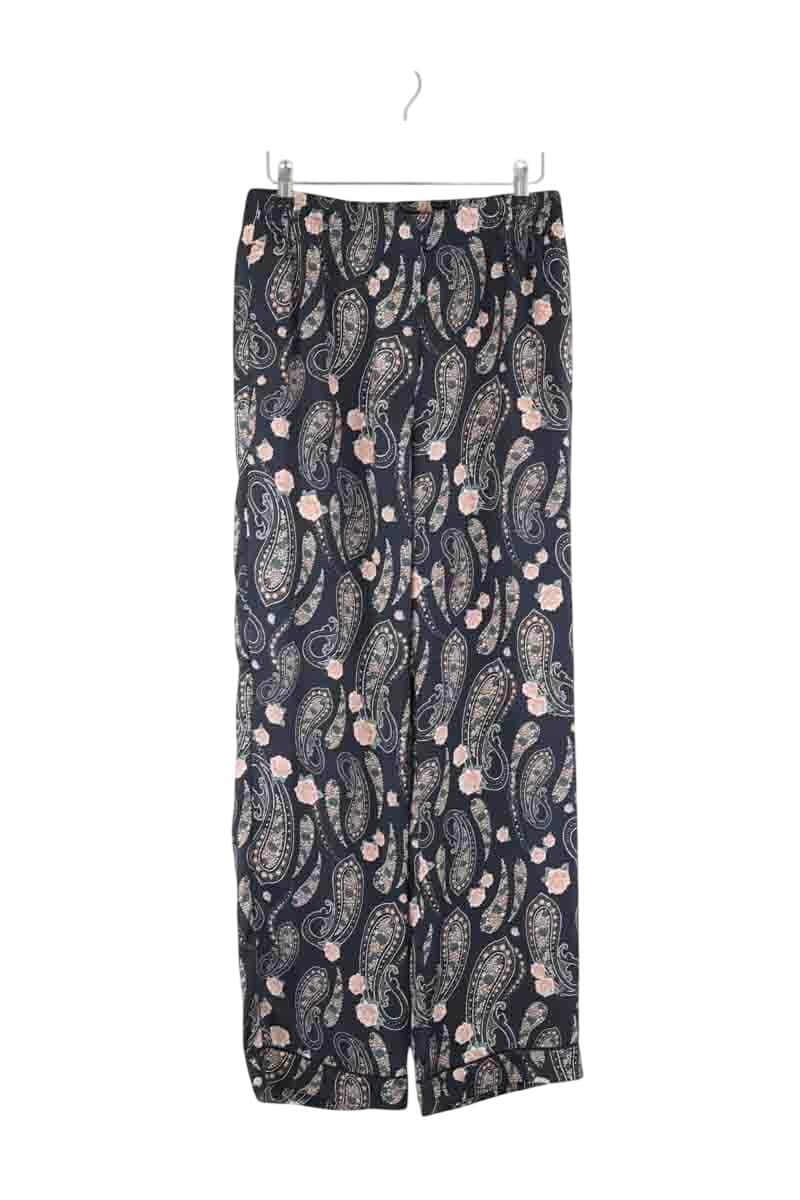 Pantalon droit The Kooples Paisley flowers Noir en Polyester, taille S - Seconde Main