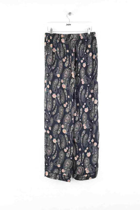 Pantalon droit The Kooples Paisley flowers Noir en Polyester