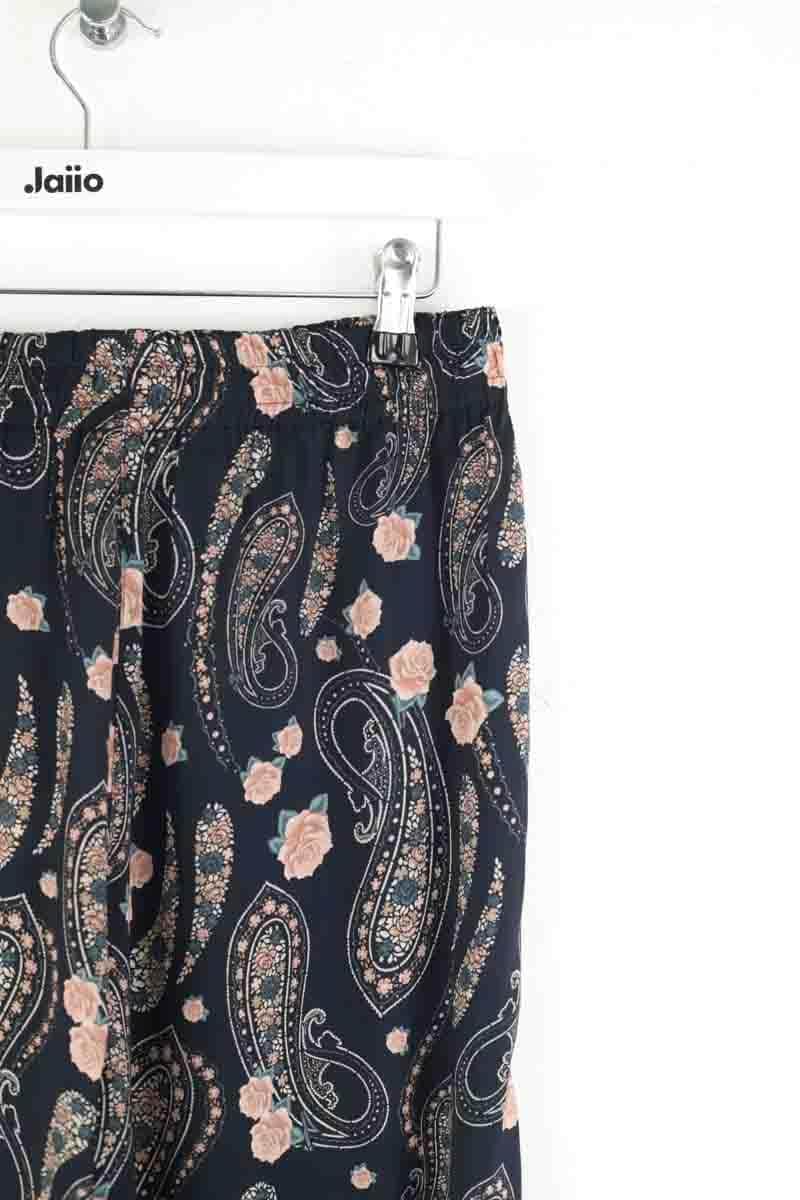 Pantalon droit The Kooples Paisley flowers Noir en Polyester