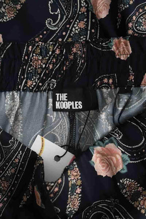 Pantalon droit The Kooples Paisley flowers Noir en Polyester
