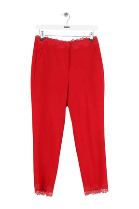 Pantalon droit The Kooples Rouge en Synthétique, taille XS - Seconde Main