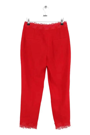 Pantalon droit The Kooples Rouge en Synthétique