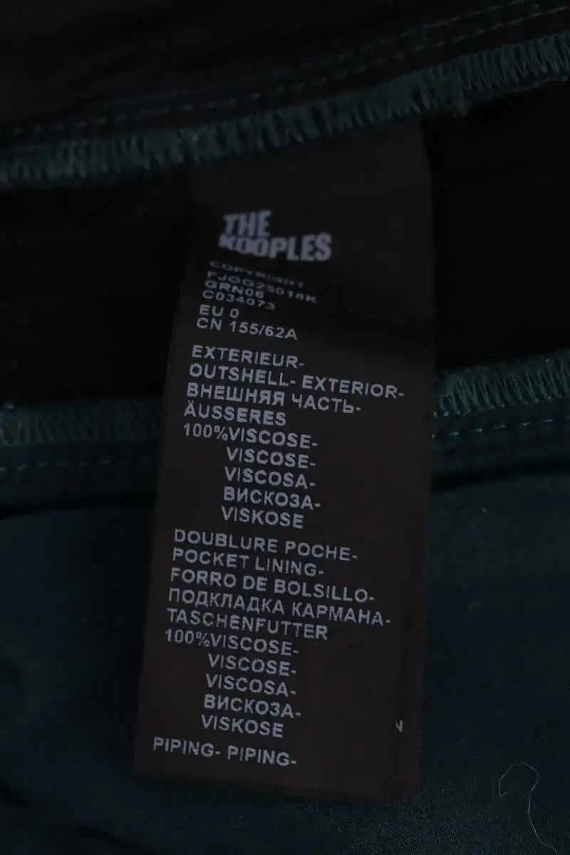 Pantalon droit The Kooples Vert en Synthétique