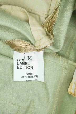Pantalon droit The Label Edition Doré en Synthétique