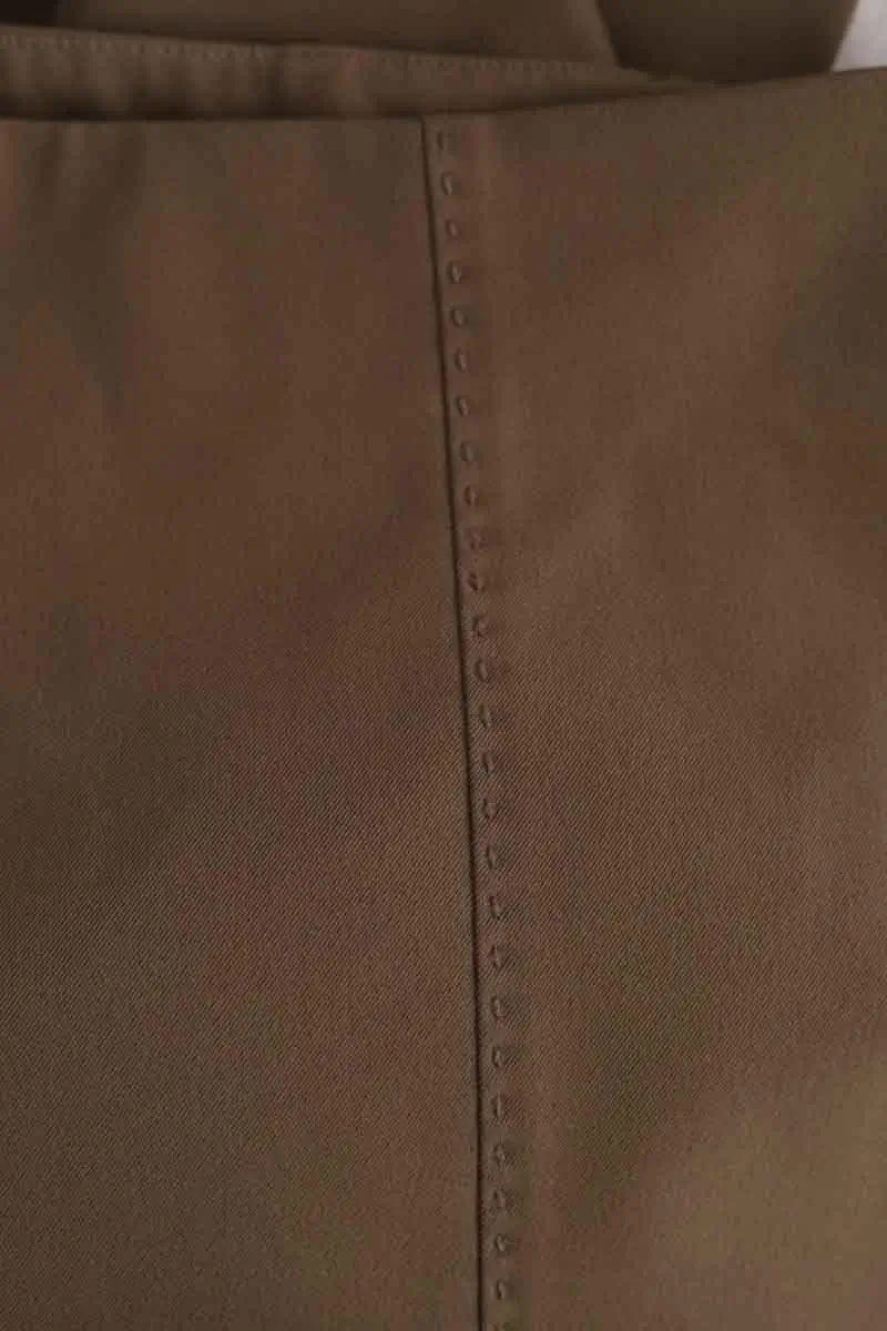 Pantalon droit The Row Kaki en Synthétique