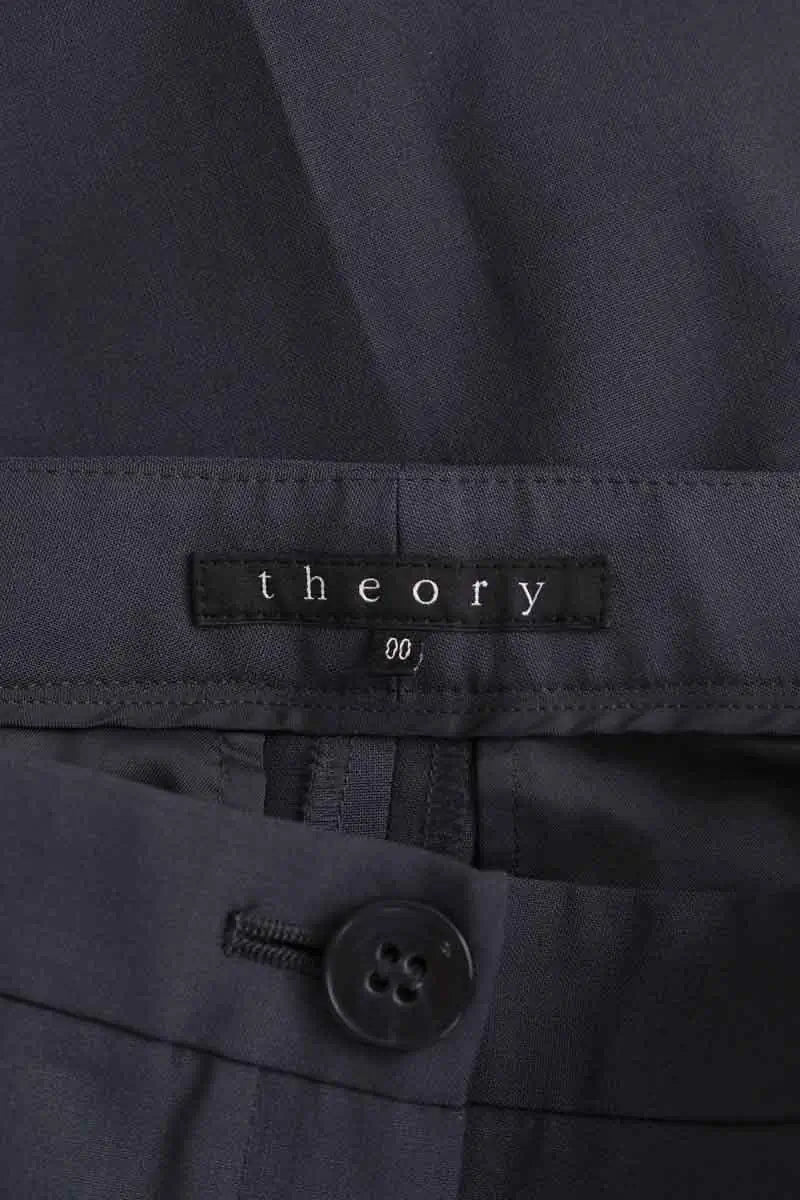 Pantalon droit Theory Gris en Laine