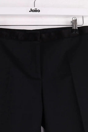 Pantalon droit Theory Noir en Laine