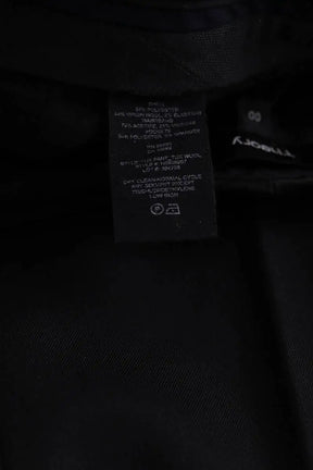 Pantalon droit Theory Noir en Laine
