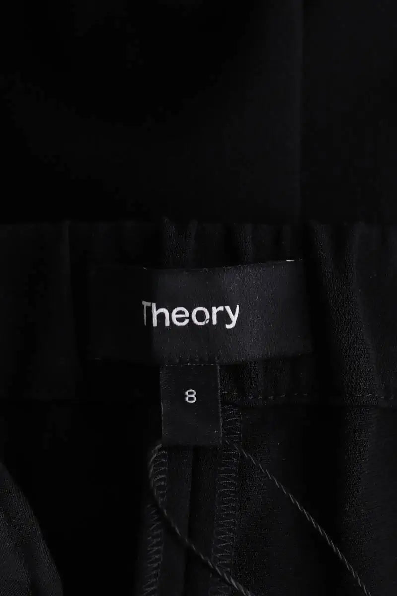 Pantalon droit Theory Noir en Synthétique