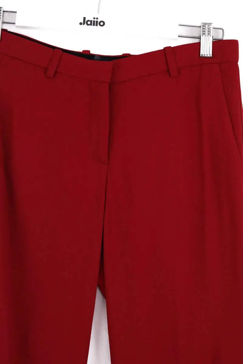 Pantalon droit Theory Rouge en Synthétique