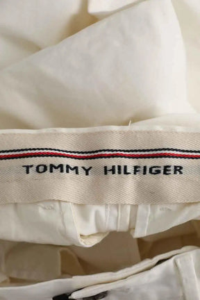 Pantalon droit Tommy Hilfiger Blanc en Coton