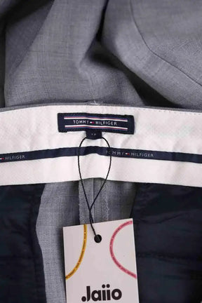 Pantalon droit Tommy Hilfiger Gris en Synthétique