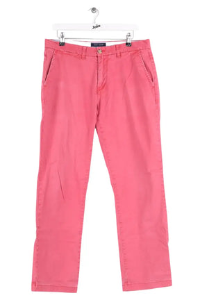 Pantalon droit Tommy Hilfiger Rose en Coton, taille L - Seconde Main