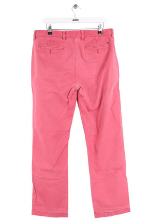 Pantalon droit Tommy Hilfiger Rose en Coton