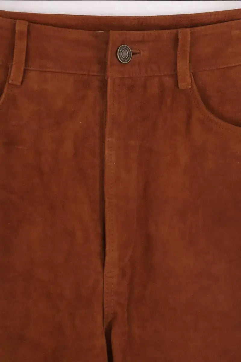 Pantalon droit Vanessa Bruno Belita Marron en Daim