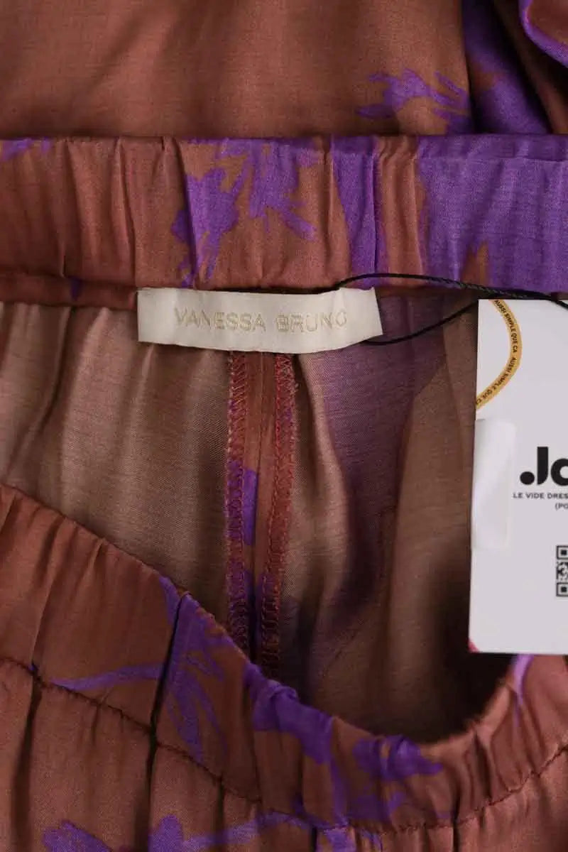 Pantalon droit Vanessa Bruno Marron en Viscose