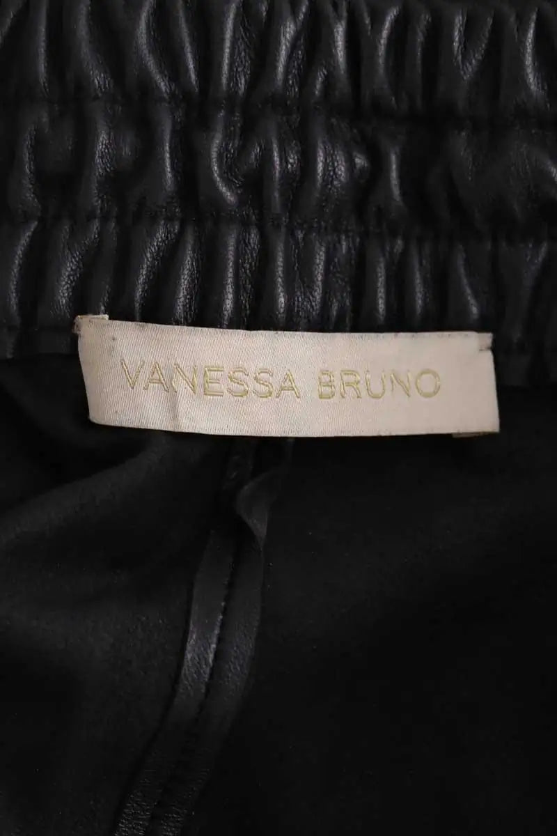 Pantalon droit Vanessa Bruno Noir en Cuir