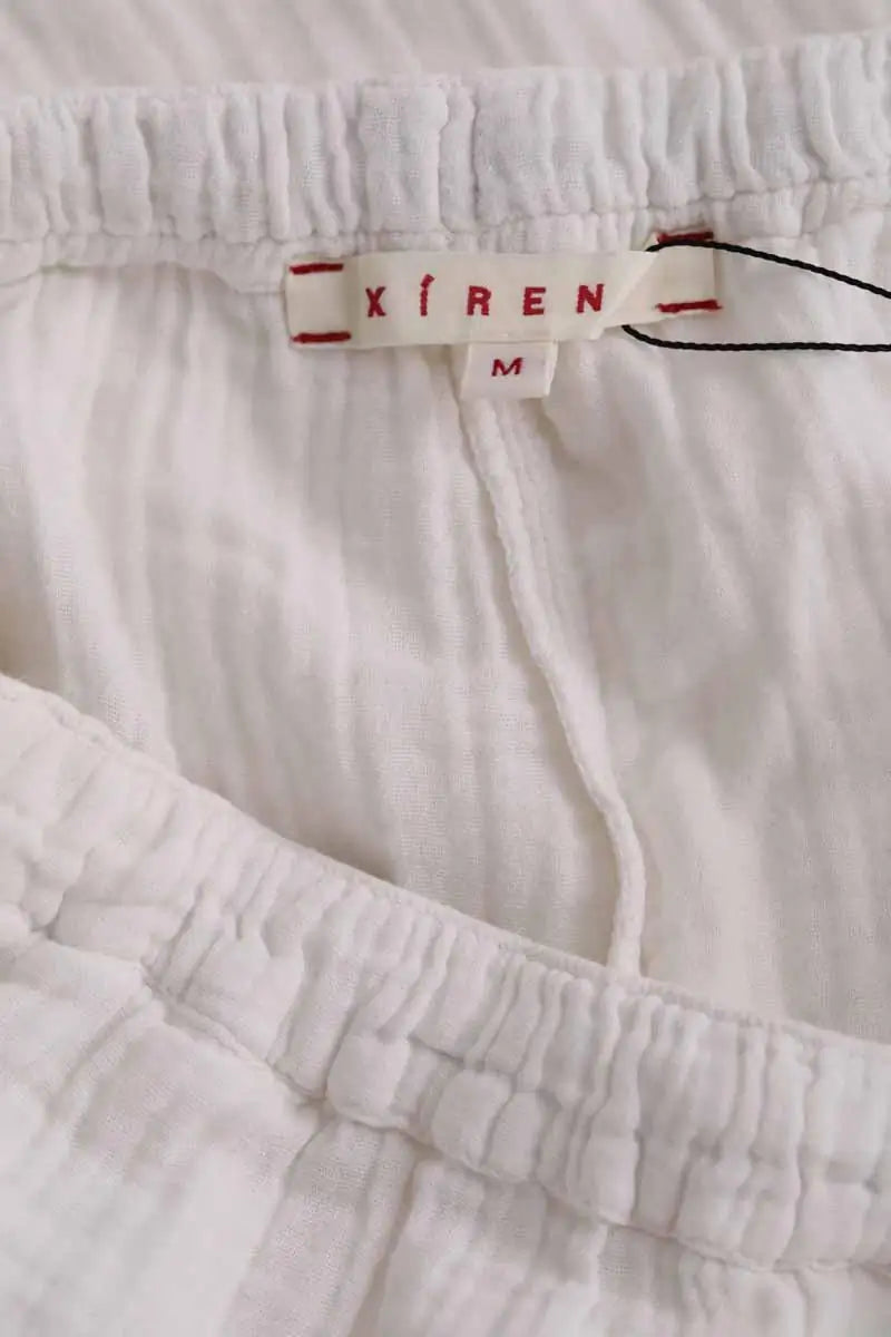 Pantalon droit Xirena Blanc en Coton