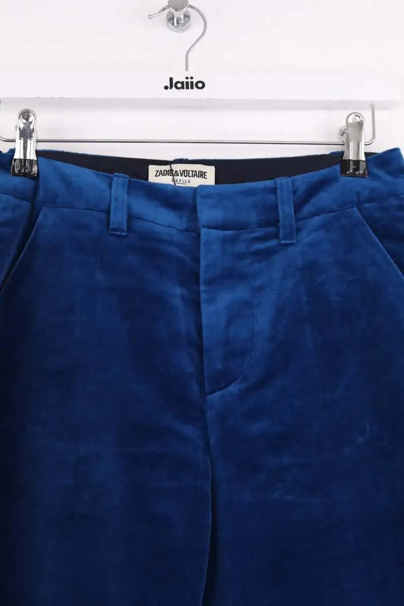 Pantalon droit Zadig & Voltaire Bleu en Velours