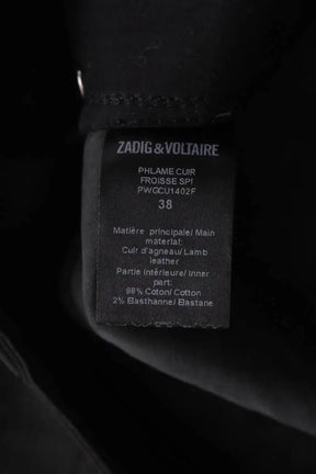 Pantalon droit Zadig & Voltaire Noir en Cuir