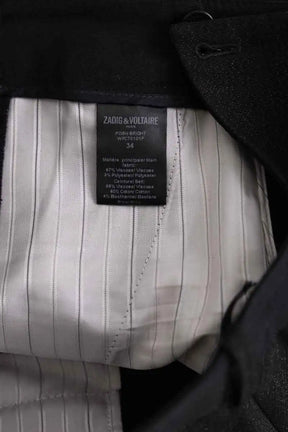 Pantalon droit Zadig & Voltaire Noir en Viscose