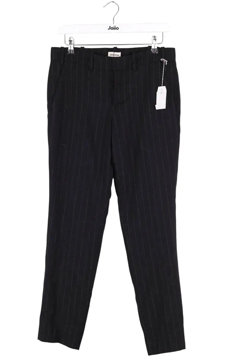 Pantalon droit Zadig & Voltaire Prune shimmer Noir en Viscose, taille M - Seconde Main