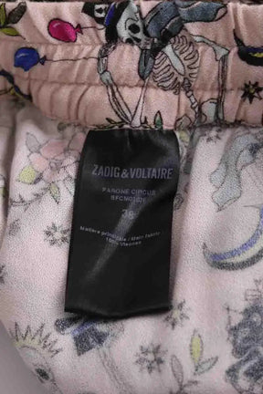 Pantalon droit Zadig & Voltaire Rose en Synthétique