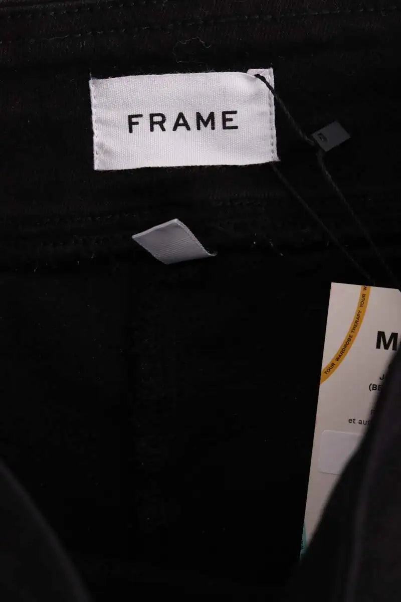 Pantalon Frame The Jet Set Flare Noir en Coton